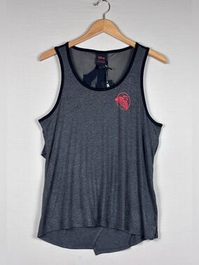 Disney Mulan Her Universe Tank Top NWT Mesh Back Sword Graphic Medium Gray